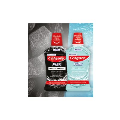 Colgate Plax White +Charcoal ústní voda 500 ml